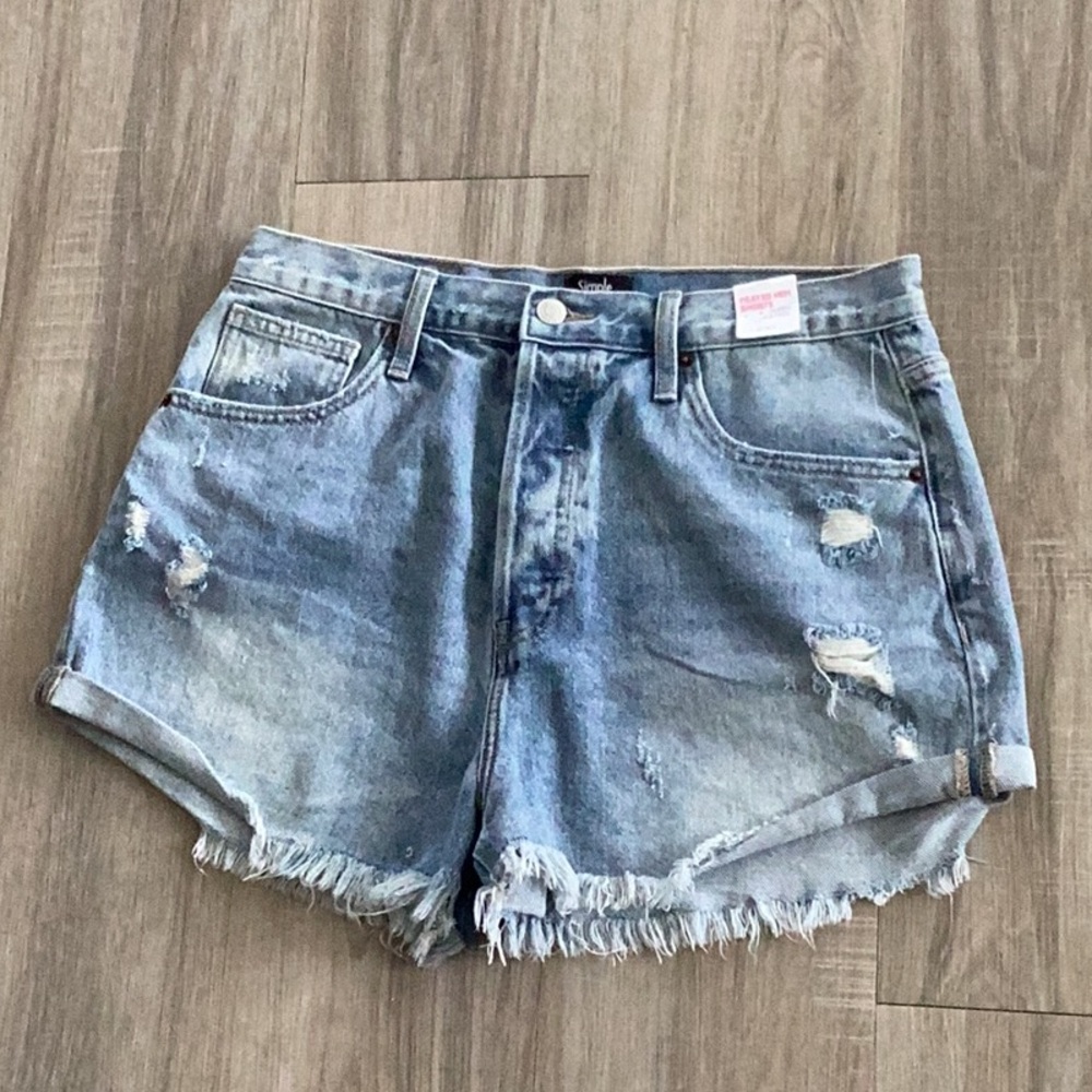 Denim Distressed Women's Shorts